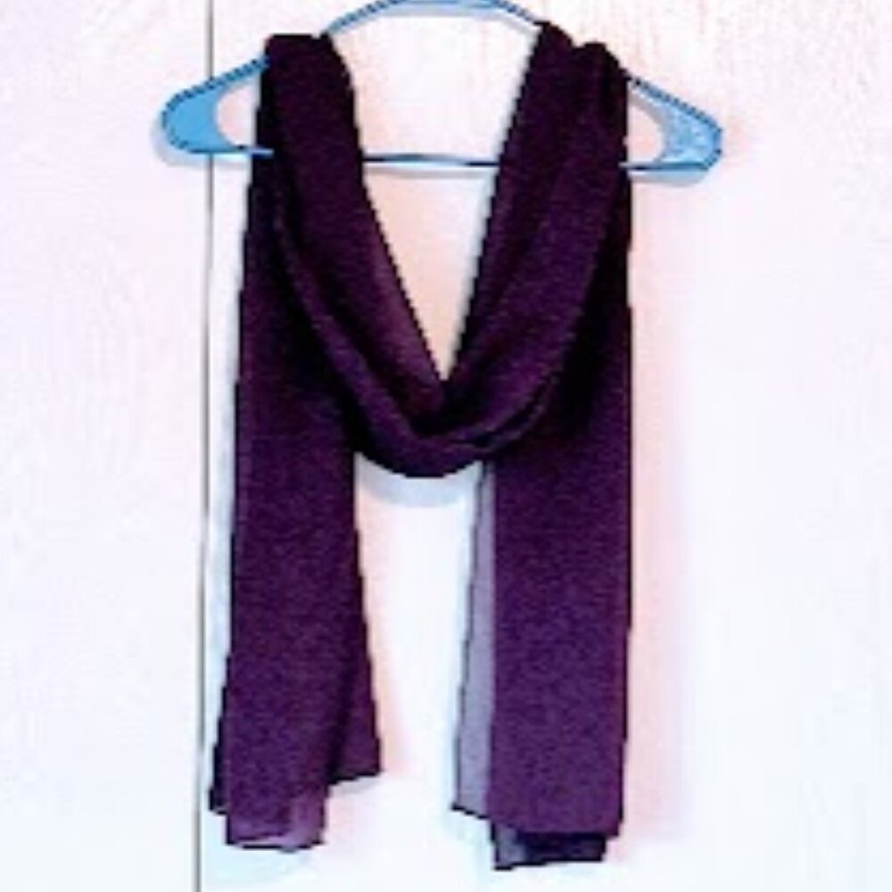 NEW Women's polyester purple shawl wrap, lightly sheered